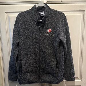 Champion Heathered Black Full-Zip Jacket